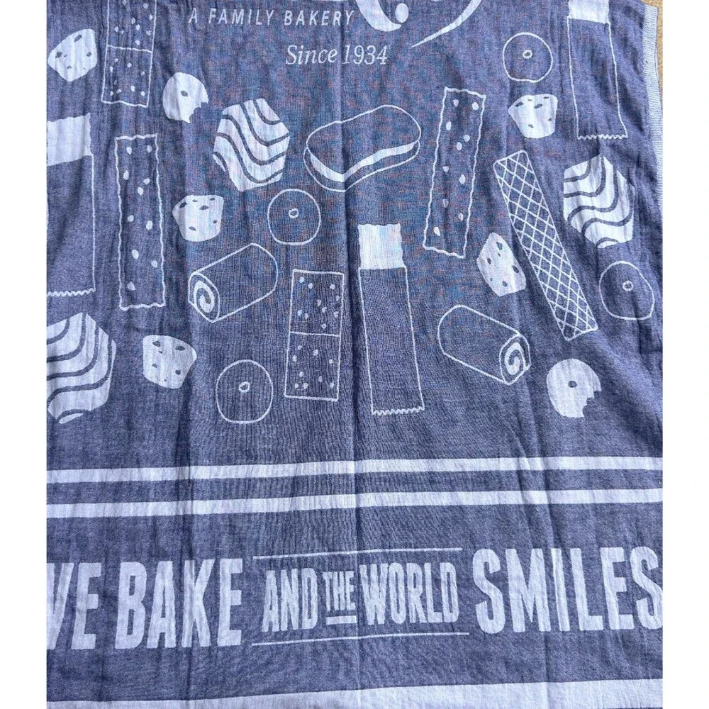 Little Debbie Beach Towel Snack Cakes Promo Towel Blue White Collectible McKee